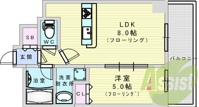8階の間取り図