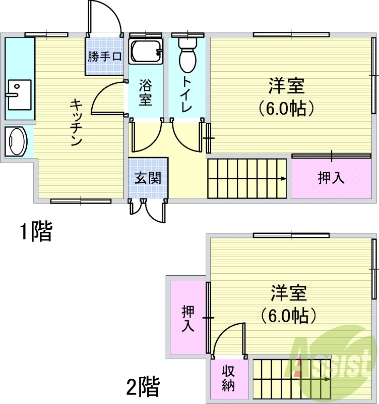 -階の間取り図