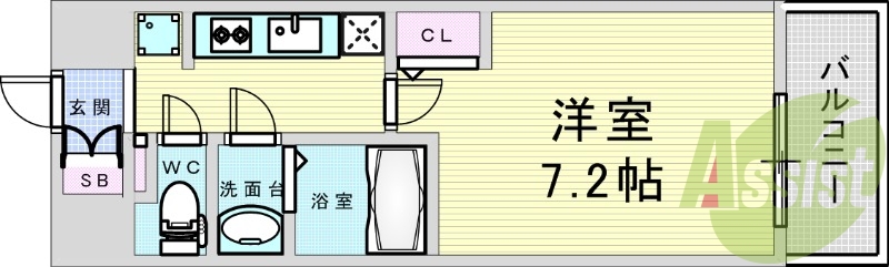 8階の間取り図