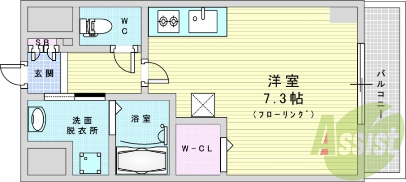 4階の間取り図