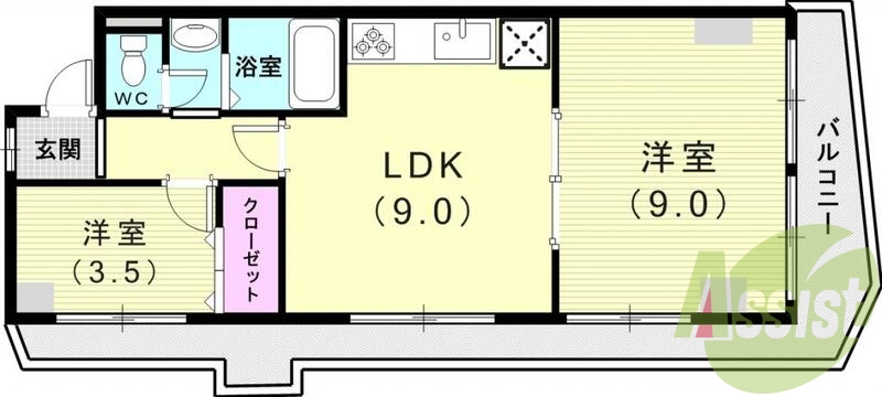 4階の間取り図