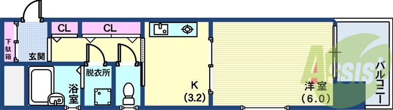 4階の間取り図