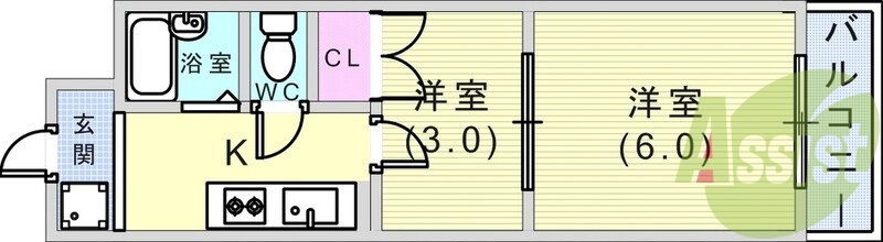 2階の間取り図