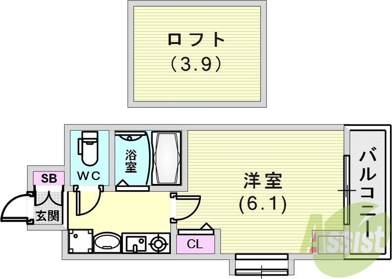 2階の間取り図