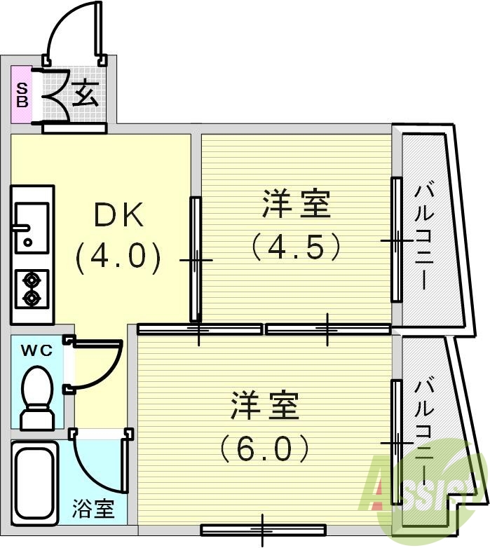 2階の間取り図