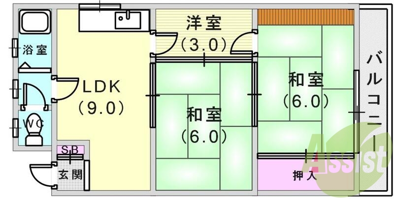 3階の間取り図