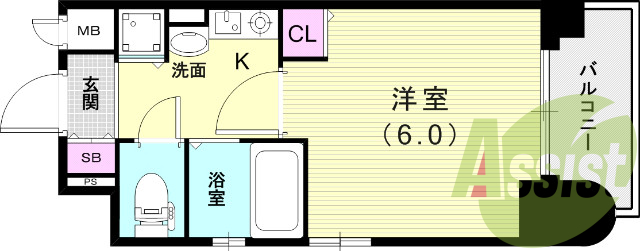 6階の間取り図
