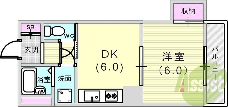 4階の間取り図
