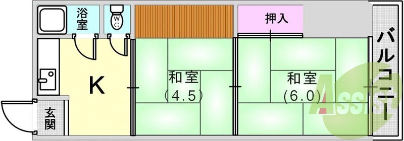 2階の間取り図