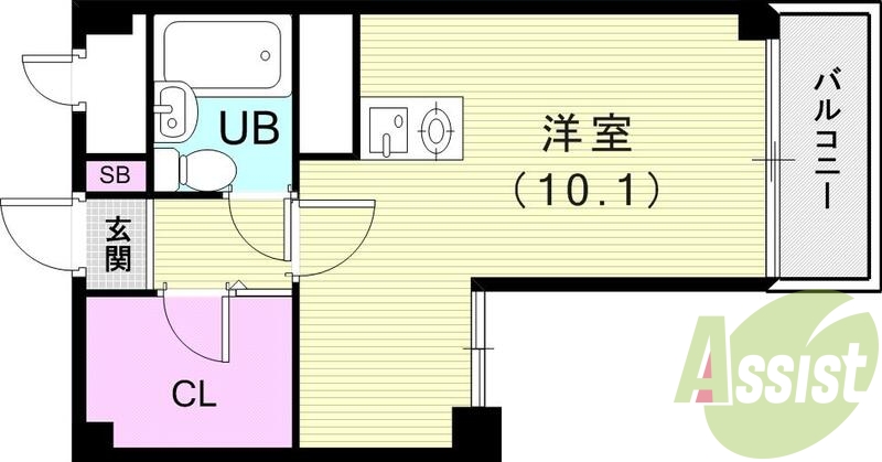 1R(27.14平米)エアコン・IHコンロ・TVモニターホン