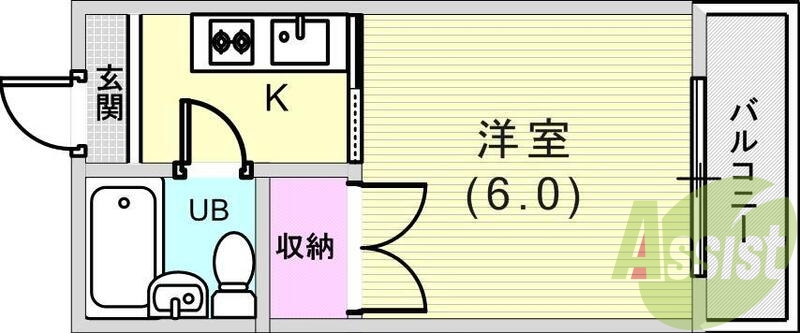 1K(17.36平米）3点ユニット・モニター―フォン