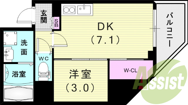6階の間取り図