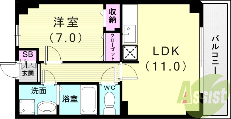 2階の間取り図