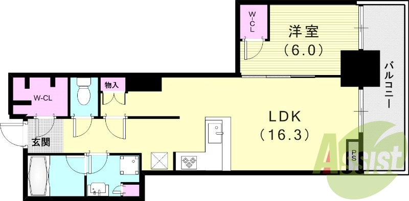 6階の間取り図