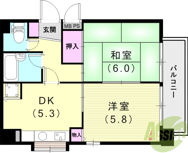 1階の間取り図