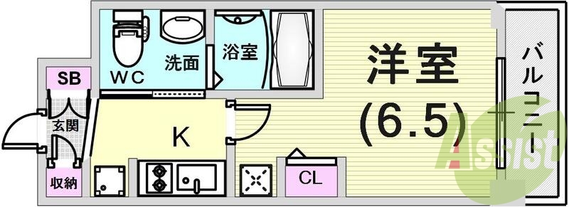 機能的な1K
