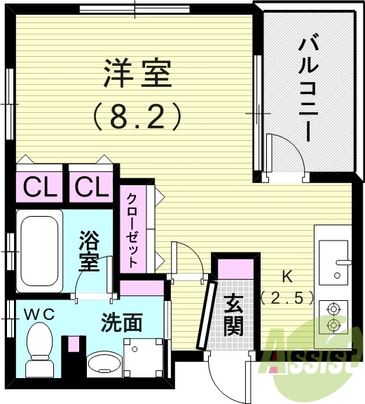 1階の間取り図
