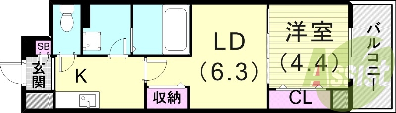 2K（35.44平米）浴室乾燥機・システムキッチン
