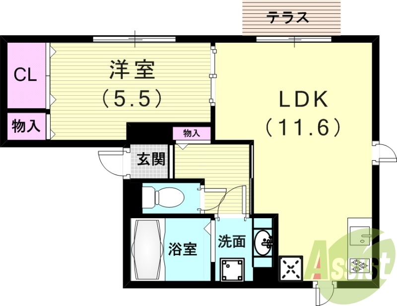 2階の間取り図