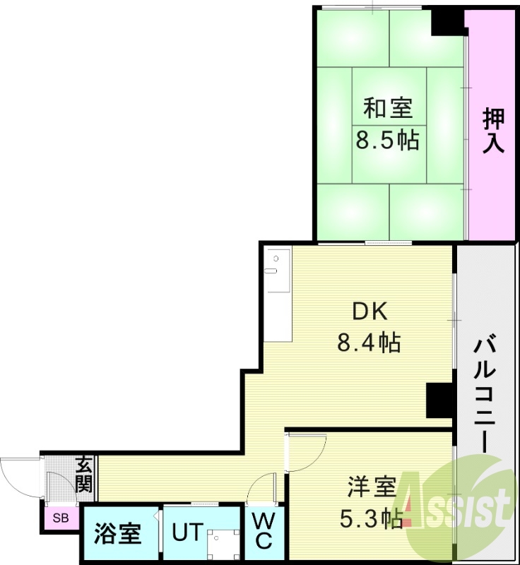 4階の間取り図
