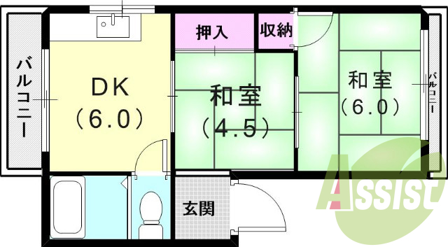 2階の間取り図