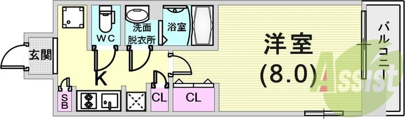 使いやすい1Kです。