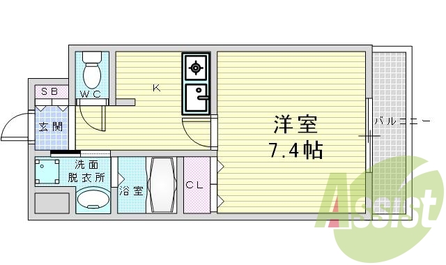 大阪市北区中崎西。ベルエア―