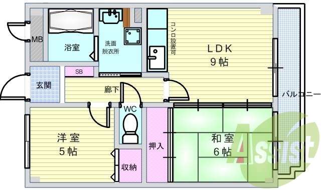 ２ＬＤＫ（４８．０４平米）
