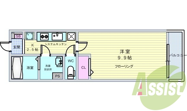 １K（28.56平米）曽根６分・オートロック・ネット無料