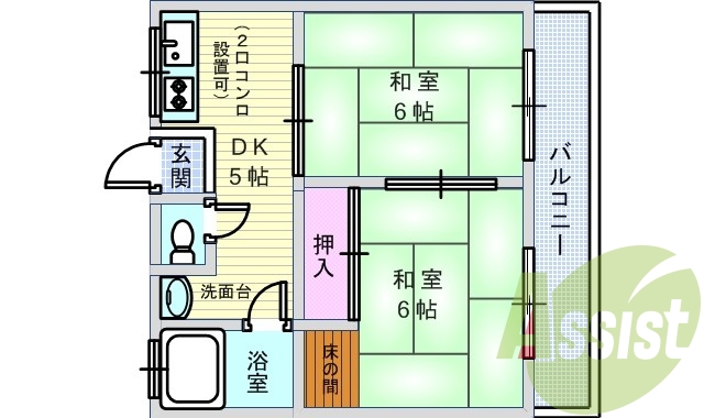 2階の間取り図