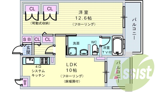 6階の間取り図