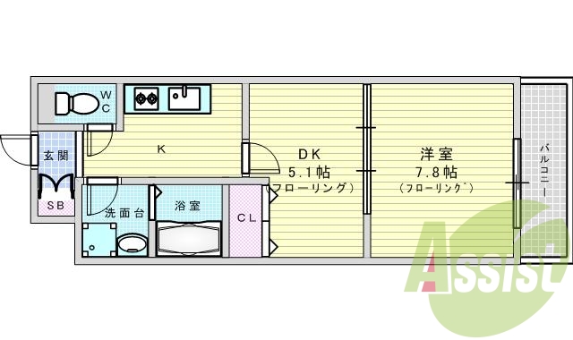 4階の間取り図