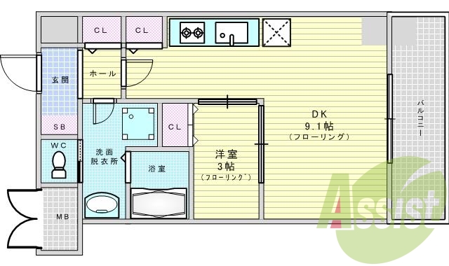 8階の間取り図