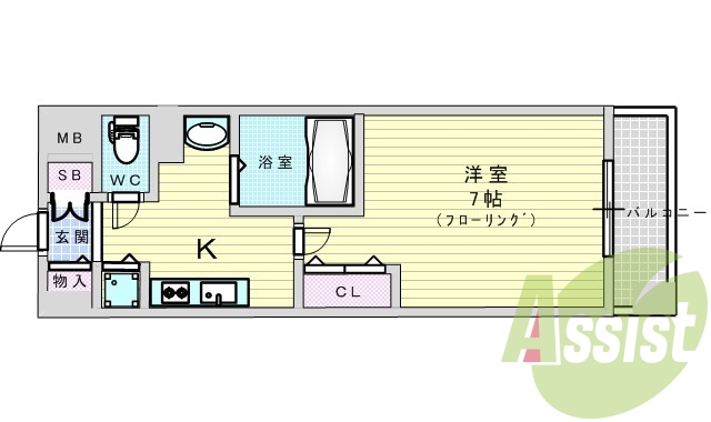 8階の間取り図
