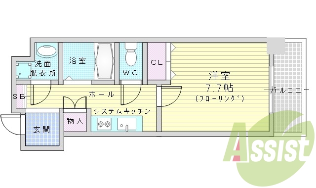 1K・オートロック・TVモニターホン・宅配ボックス