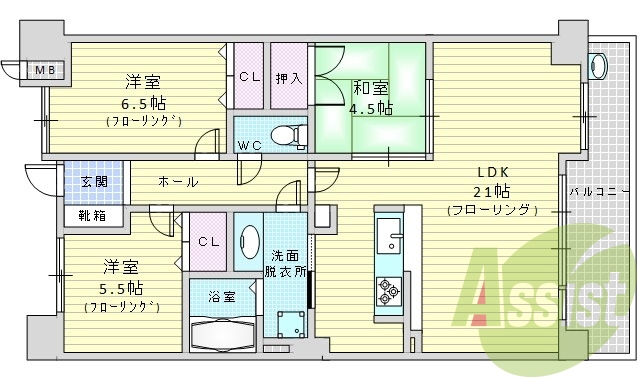 3LDK・ペット相談・オートロック・セパレート追い焚き機能