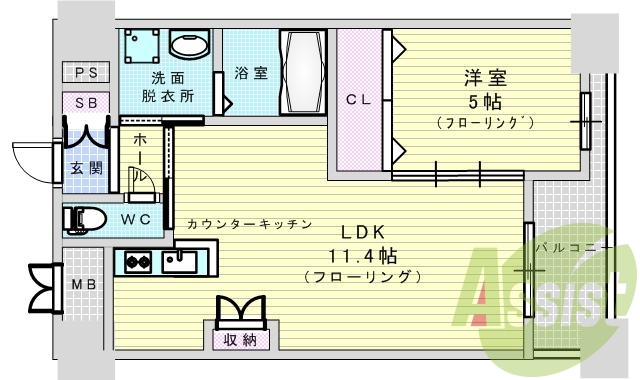 8階の間取り図