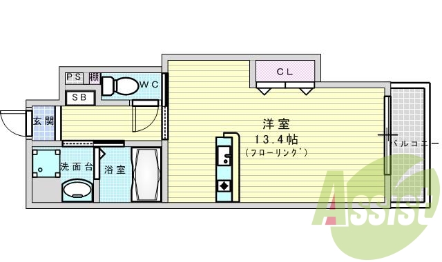 6階の間取り図