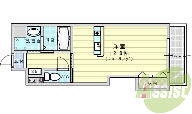 4階の間取り図