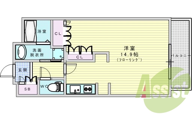 8階の間取り図