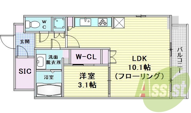 4階の間取り図
