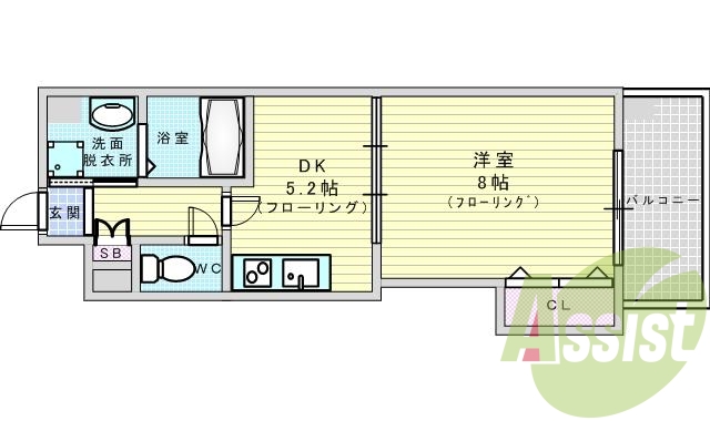 6階の間取り図