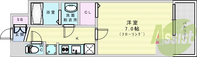 4階の間取り図
