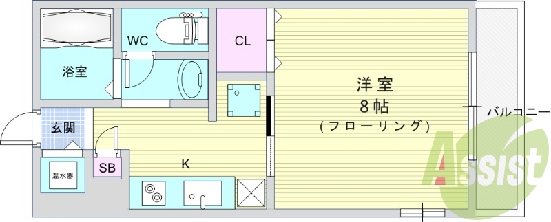 1K(27.08平米)IHシステムキッチン・TVインターホン