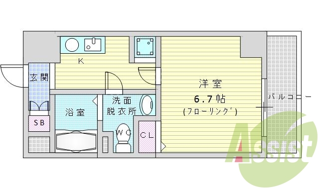 9階の間取り図