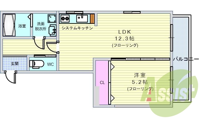1LDK・リノベーション・角部屋・オートロック・温水洗浄便座