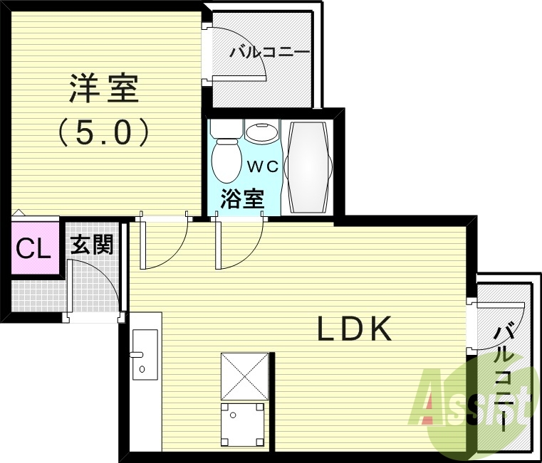 1階の間取り図