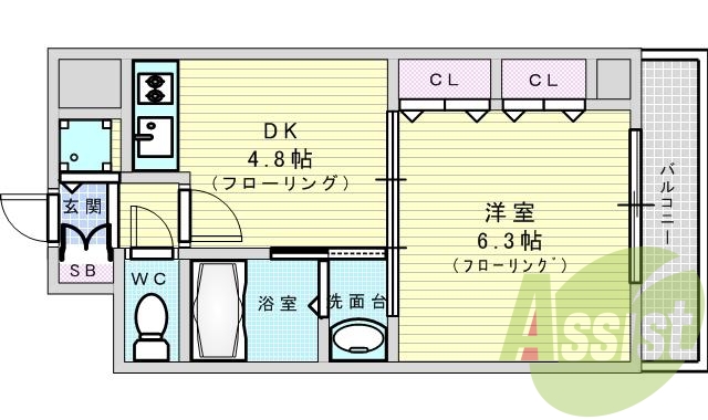 9階の間取り図