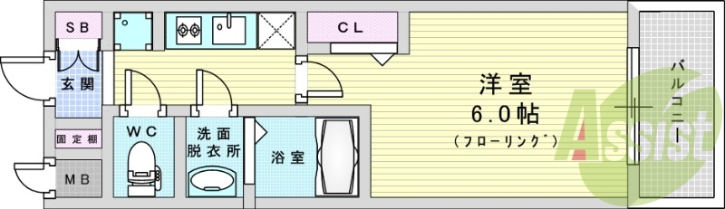 6階の間取り図