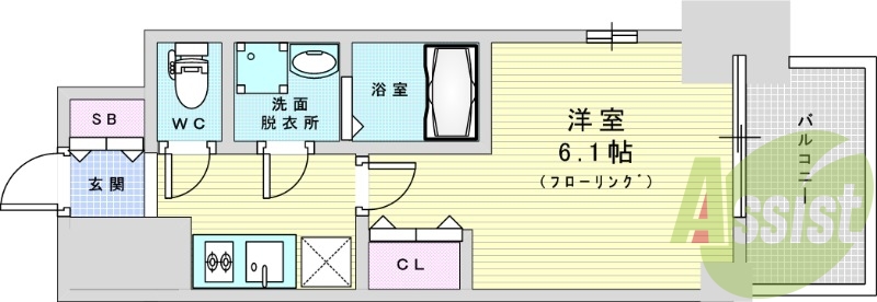 6階の間取り図